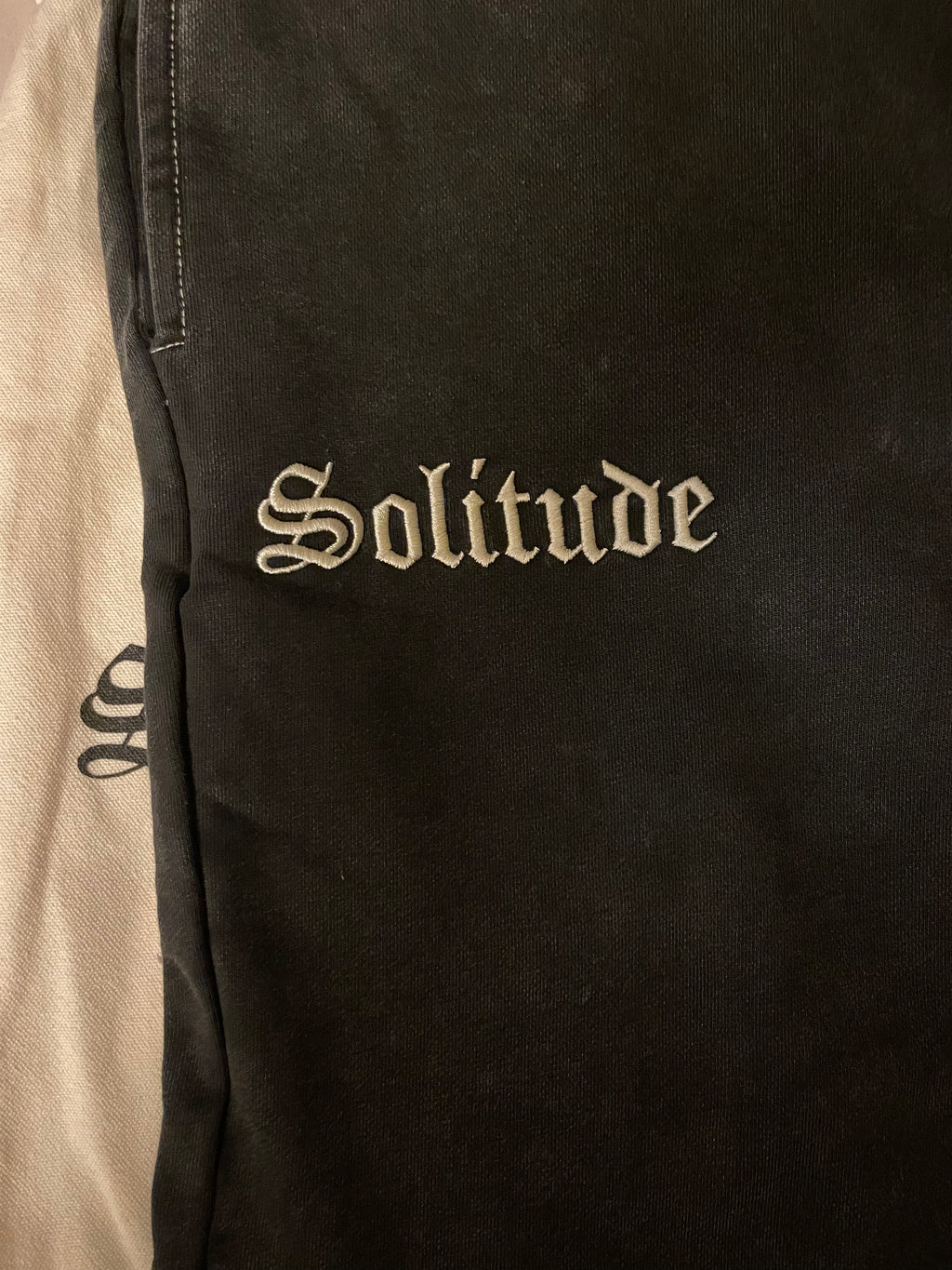 Solitude Four Stripe Roman Embroidery Sweatpants