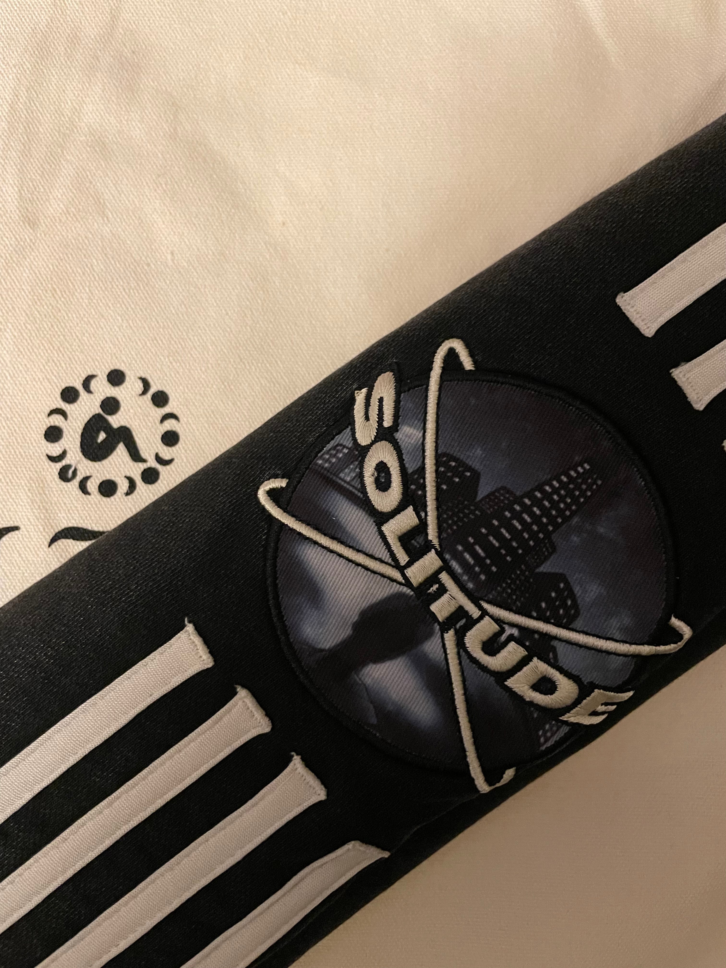 Solitude Four Stripe Roman Embroidery Sweatpants